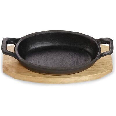 ECHTWERK Gusseisen Servierpfanne - Schwarz - 10cm x 20cm - Küchenutensil ECHTWERK Gusseisen Servierpfanne - Schwarz - 10cm x 20cm - Küchenutensil