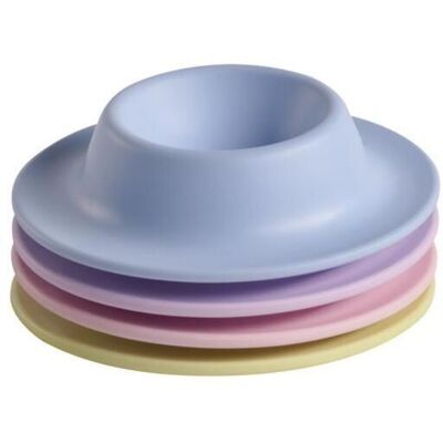 APS Eierbecher EGGY, 4er-Set, Melamin; 8.5x8.5x8.5x2.5 cm (LxBxØxH); rot/lila/hellblau/gelb; rund APS Eierbecher EGGY, 4er-Set, Melamin; 8.5x8.5x8.5x2.5 cm (LxBxØxH); rot/lila/hellblau/gelb; rund