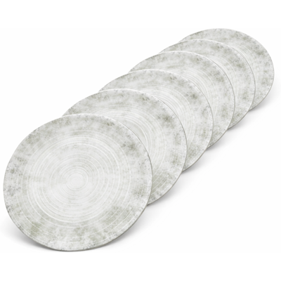 van Well Buffetteller Korfu; 25x25x25x3 cm (LxBxØxH); grau; rund; 6 Stück / Pack van Well Buffetteller Korfu; 25x25x25x3 cm (LxBxØxH); grau; rund; 6 Stück / Pack