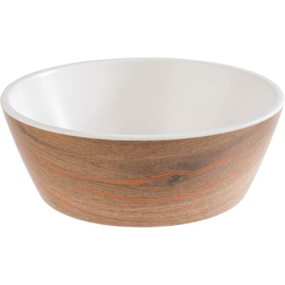 APS Schale CRAZY WOOD, Melamin; 500 ml, 15.5x15.5x5.5 cm (LxBxH); weiß/braun APS Schale CRAZY WOOD, Melamin; 500 ml, 15.5x15.5x5.5 cm (LxBxH); weiß/braun