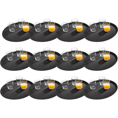 APS Tablett NOSLIDE; 35.5x35.5x2 cm (LxBxH); schwarz; rund; 12 Stück / Pack APS Tablett NOSLIDE; 35.5x35.5x2 cm (LxBxH); schwarz; rund; 12 Stück / Pack