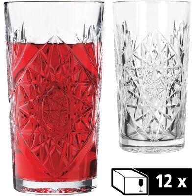Libbey Cooler Gläser-Set - 12 Stück - Vintage Facettiert Libbey Cooler Gläser-Set - 12 Stück - Vintage Facettiert