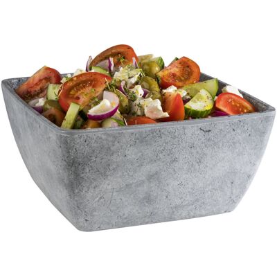 APS Schale CONCRA, Melamin, eckig; 3800 ml, 25x25x12 cm (LxBxH); grau; quadratisch APS Schale CONCRA, Melamin, eckig; 3800 ml, 25x25x12 cm (LxBxH); grau; quadratisch