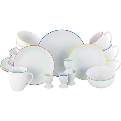 CreaTable Luna Mehrfarbiges Geschirrset - 24 Stück für 4 Personen CreaTable Luna Mehrfarbiges Geschirrset - 24 Stück für 4 Personen