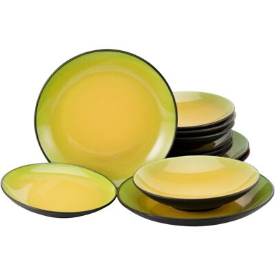 CreaTable Hot Green - Tellerset 12-tlg; grün CreaTable Hot Green - Tellerset 12-tlg; grün