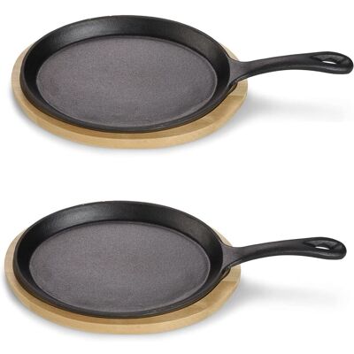 ECHTWERK Servierpfanne 2er-Set; 38x19x2 cm (LxBxH); schwarz; oval ECHTWERK Servierpfanne 2er-Set; 38x19x2 cm (LxBxH); schwarz; oval