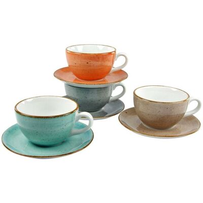 CreaTable Vintage Nature - Cappuccino-Set 8-tlg; mehrfarbig CreaTable Vintage Nature - Cappuccino-Set 8-tlg; mehrfarbig