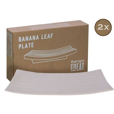 CreaTable Streat Food Set - 2 Stück, 24x15 cm, Beige CreaTable Streat Food Set - 2 Stück, 24x15 cm, Beige