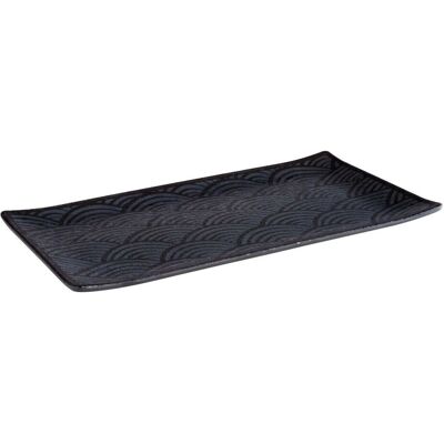 APS GN 1/3 Tablett DARK WAVE, Melamin; GN 1/3, 32.5x17.6x2 cm (LxBxH); schwarz; rechteckig APS GN 1/3 Tablett DARK WAVE, Melamin; GN 1/3, 32.5x17.6x2 cm (LxBxH); schwarz; rechteckig
