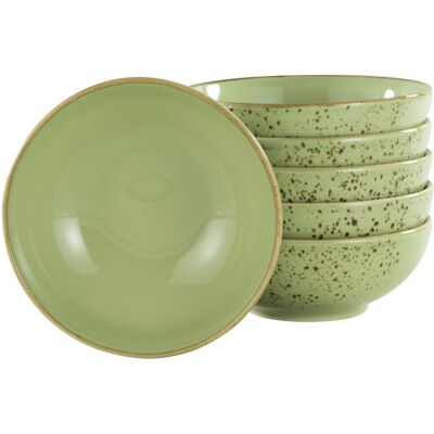 CREATABLE NATURE COLLECTION - Grüne 6er Steingutschalen CREATABLE NATURE COLLECTION - Grüne 6er Steingutschalen