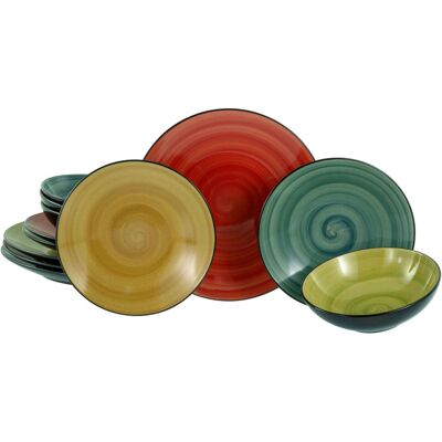 CreaTable Samoa, Rund Mehrfarbige Teller - Teller CreaTable Samoa, Rund Mehrfarbige Teller - Teller
