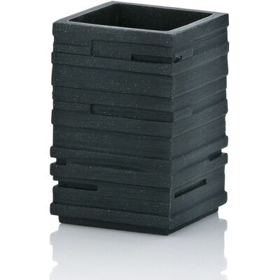 kela Becher Posidon Polyresin; 7x7x10.5 cm (LxBxH); schwarz; rechteckig kela Becher Posidon Polyresin; 7x7x10.5 cm (LxBxH); schwarz; rechteckig