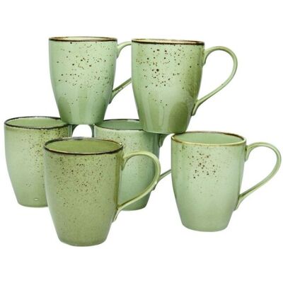 CreaTable Nature Collection - Kaffeebecher 6-tlg; 300 ml, 8.5x11 cm (ØxH); hellgrün; rund; 6 Stück / Pack CreaTable Nature Collection - Kaffeebecher 6-tlg; 300 ml, 8.5x11 cm (ØxH); hellgrün; rund; 6 Stück / Pack