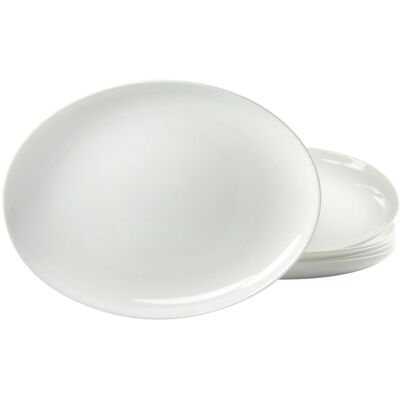 CreaTable Italien Party black - Barbecueteller 33 cm 6-tlg; 33x25x33x3 cm (LxBxØxH); weiß; oval; 6 Stück / Pack CreaTable Italien Party black - Barbecueteller 33 cm 6-tlg; 33x25x33x3 cm (LxBxØxH); weiß; oval; 6 Stück / Pack