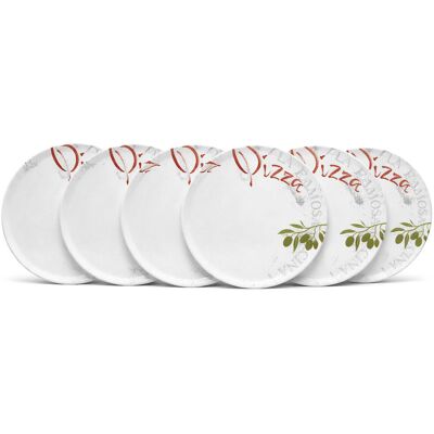 Van Well Famosa - Pizzateller - 6er Set - Ø 33 cm Van Well Famosa - Pizzateller - 6er Set - Ø 33 cm