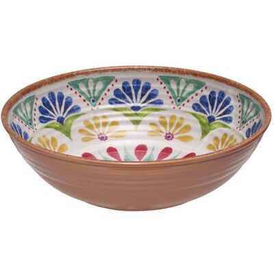 APS Schale ARABESQUE, Melamin; 1500 ml, 24x24x7 cm (LxBxH); terrakotta/blau/weiß; rund APS Schale ARABESQUE, Melamin; 1500 ml, 24x24x7 cm (LxBxH); terrakotta/blau/weiß; rund