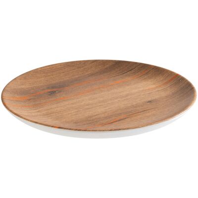 APS Teller CRAZY WOOD, Melamin; 26x26x2 cm (LxBxH); weiß/braun; rund APS Teller CRAZY WOOD, Melamin; 26x26x2 cm (LxBxH); weiß/braun; rund