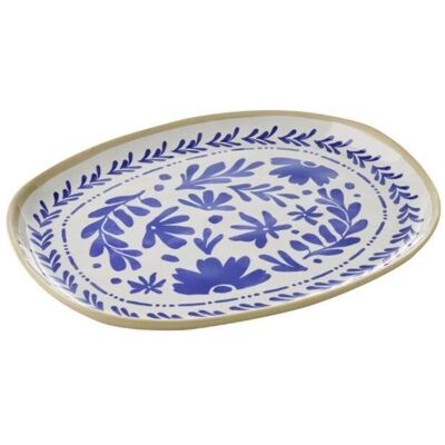 APS Tablett FLORYN, Melamin; 32.5x26.5x2.5 cm (LxBxH); weiß/beige/blau; oval APS Tablett FLORYN, Melamin; 32.5x26.5x2.5 cm (LxBxH); weiß/beige/blau; oval