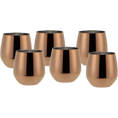 ECHTWERK Weingläser; 500 ml, 7.5x10 cm (ØxH); kupfer; 6 Stück / Pack ECHTWERK Weingläser; 500 ml, 7.5x10 cm (ØxH); kupfer; 6 Stück / Pack