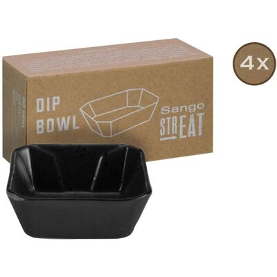 CreaTable STREET FOOD - 4-er Dip Bowl grün; 100 ml, 8.5x8.5x3 cm (LxBxH); schwarz; 4 Stück / Pack CreaTable STREET FOOD - 4-er Dip Bowl grün; 100 ml, 8.5x8.5x3 cm (LxBxH); schwarz; 4 Stück / Pack