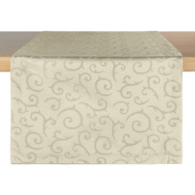 PULSIVA Tischläufer - 40x130 cm - Champagner Beige - Rechteckig - 2 Stück PULSIVA Tischläufer - 40x130 cm - Champagner Beige - Rechteckig - 2 Stück