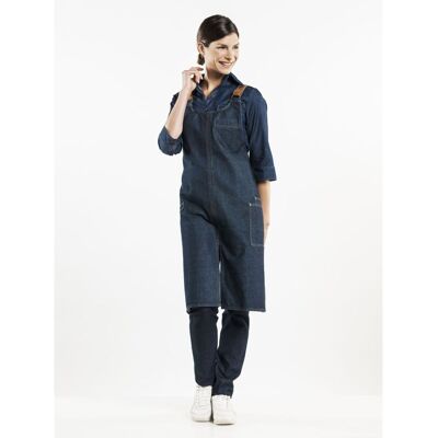 Chaud Devant Latzschürze Forene Cross Blue Denim W75 – L90; 90x75 cm (LxB); denim dunkel Chaud Devant Latzschürze Forene Cross Blue Denim W75 – L90; 90x75 cm (LxB); denim dunkel