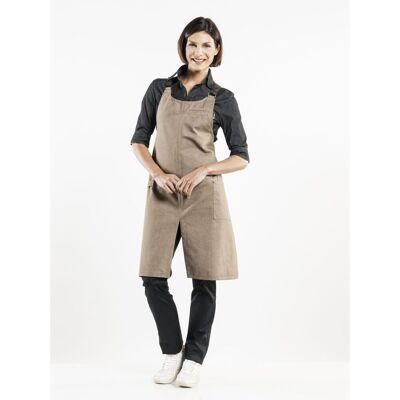 Chaud Devant Latzschürze Forene Cross Mud–Denim W75 – L90; 90x75 cm (LxB); braun Chaud Devant Latzschürze Forene Cross Mud–Denim W75 – L90; 90x75 cm (LxB); braun