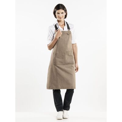 Chaud Devant Latzschürze Forene Mud Denim W70 – L90; 90x70 cm (LxB); braun Chaud Devant Latzschürze Forene Mud Denim W70 – L90; 90x70 cm (LxB); braun