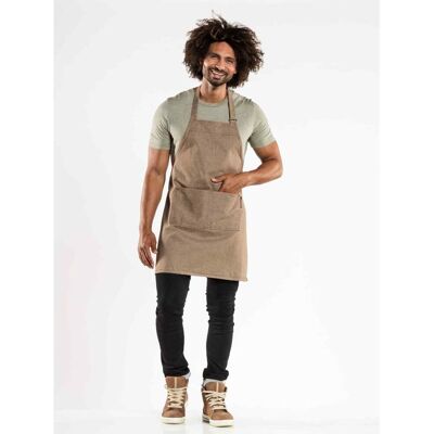 Chaud Devant Latzschürze Base Mud Denim W70 – L75; 75x70 cm (LxB); braun Chaud Devant Latzschürze Base Mud Denim W70 – L75; 75x70 cm (LxB); braun