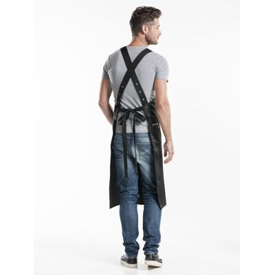 Chaud Devant Latzschürze 4–Pockets Cross Black W75 – L100; 100x75 cm (LxB); schwarz Chaud Devant Latzschürze 4–Pockets Cross Black W75 – L100; 100x75 cm (LxB); schwarz