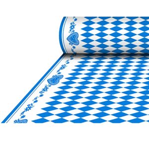 PAPSTAR Tischdecke Bayrisch Blau, Airlaid, 25 m; 118x2000 cm (BxL); blau; rechteckig; 4 Stück / Packung