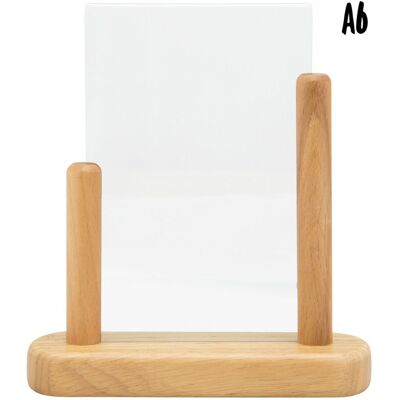 Securit A6 Teak Holz Tischposterhalter - Für Innen/Außen Securit A6 Teak Holz Tischposterhalter - Für Innen/Außen