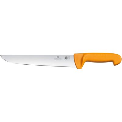 Victorinox Schlachtmesser Swibo gerade; Klingenlänge 21 cm, 33.1 cm (L); silber/orange Victorinox Schlachtmesser Swibo gerade; Klingenlänge 21 cm, 33.1 cm (L); silber/orange