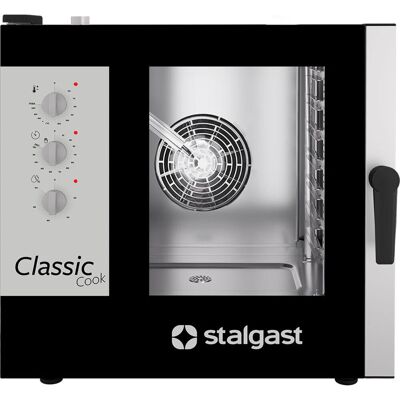 Stalgast Kombidämpfer ClassicCook, 7x GN1/1, Elektro; 79x83 cm (BxH); schwarz/silber Stalgast Kombidämpfer ClassicCook, 7x GN1/1, Elektro; 79x83 cm (BxH); schwarz/silber