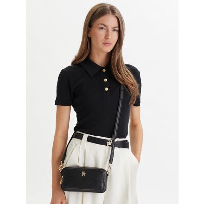 Handtasche Tommy Hilfiger Th Daily Camera Bag Mono AW0AW18414 Schwarz NOSIZE female Handtasche Tommy Hilfiger Th Daily Camera Bag Mono AW0AW18414 Schwarz NOSIZE female