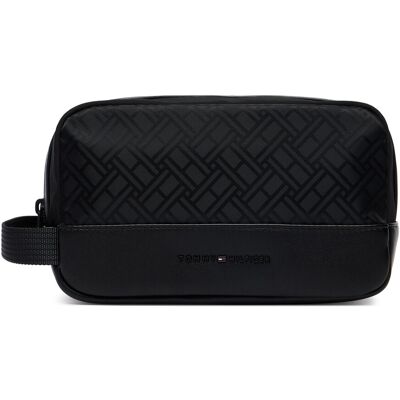 Kosmetiktasche Tommy Hilfiger Th Nylon Jacquard Washbag AM0AM14508 Schwarz NOSIZE male Kosmetiktasche Tommy Hilfiger Th Nylon Jacquard Washbag AM0AM14508 Schwarz NOSIZE male
