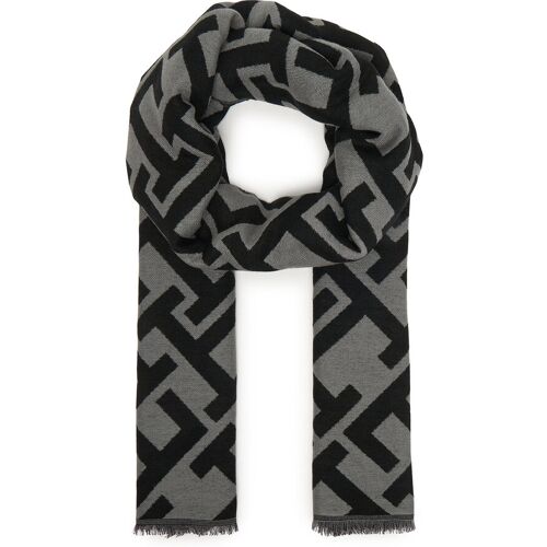 Schal Tommy Hilfiger Th Monogram Heavy Scarf AW0AW18051 Schwarz OS female