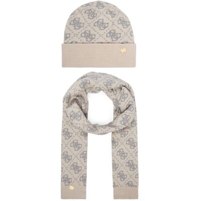 Set Schal und Mütze Guess GFBOX WP6401 Creme NOSIZE female Set Schal und Mütze Guess GFBOX WP6401 Creme NOSIZE female