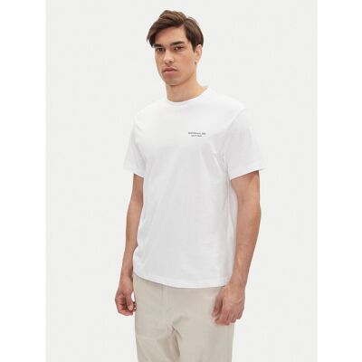 Mustang T-Shirt Akron 1016284 Weiß Relaxed Fit L male Mustang T-Shirt Akron 1016284 Weiß Relaxed Fit L male