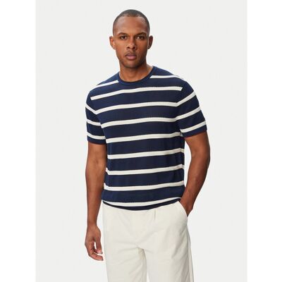 Tommy Hilfiger Pullover Breton MW0MW43942 Dunkelblau Regular Fit S male Tommy Hilfiger Pullover Breton MW0MW43942 Dunkelblau Regular Fit S male