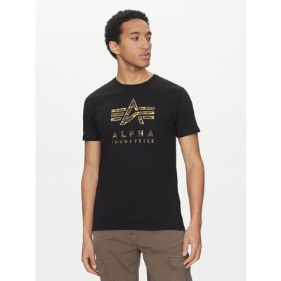 Alpha Industries T-Shirt Camo Puff 146506 Schwarz Regular Fit S male Alpha Industries T-Shirt Camo Puff 146506 Schwarz Regular Fit S male