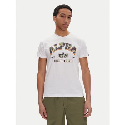 Alpha Industries T-Shirt Small Logo 146511 Weiß Regular Fit L male Alpha Industries T-Shirt Small Logo 146511 Weiß Regular Fit L male