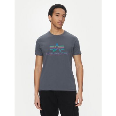Alpha Industries T-Shirt Basic 100501 Grau Regular Fit M male Alpha Industries T-Shirt Basic 100501 Grau Regular Fit M male