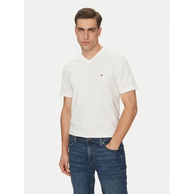 Tommy Hilfiger T-Shirt Essential V-Neck Tee MW0MW39249 Weiß Regular Fit XXL male Tommy Hilfiger T-Shirt Essential V-Neck Tee MW0MW39249 Weiß Regular Fit XXL male