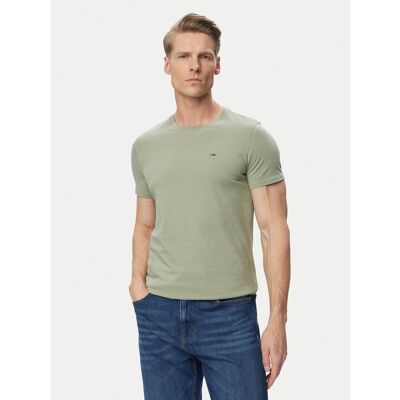 Tommy Jeans T-Shirt DM0DM04411 Khakifarben Slim Fit M male Tommy Jeans T-Shirt DM0DM04411 Khakifarben Slim Fit M male