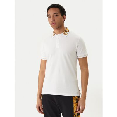 Versace Jeans Couture Poloshirt 80GAGT12 CJ01T Weiß Slim Fit L male Versace Jeans Couture Poloshirt 80GAGT12 CJ01T Weiß Slim Fit L male