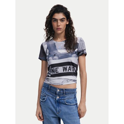 Desigual T-Shirt Potomac 25SWTKA0 Grau Slim Fit S female