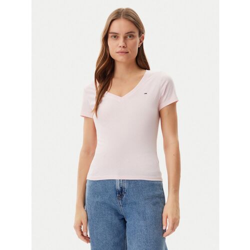Tommy Jeans T-Shirt DW0DW20458 Rosa Slim Fit XS female