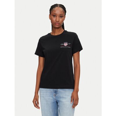 Gant T-Shirt Bisiklet Yaka 4200277 Schwarz Regular Fit XS female Gant T-Shirt Bisiklet Yaka 4200277 Schwarz Regular Fit XS female