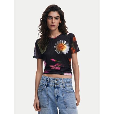 Desigual T-Shirt Des Moines 25SWTK88 Schwarz Regular Fit XS female Desigual T-Shirt Des Moines 25SWTK88 Schwarz Regular Fit XS female